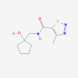 molecular formula C10H15N3O2S B2650827 N-((1-hydroxycyclopentyl)methyl)-4-methyl-1,2,3-thiadiazole-5-carboxamide CAS No. 1251632-83-3