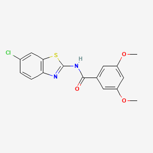 molecular formula C16H13ClN2O3S B2650829 N-(6-chloro-1,3-benzothiazol-2-yl)-3,5-dimethoxybenzamide CAS No. 313960-38-2