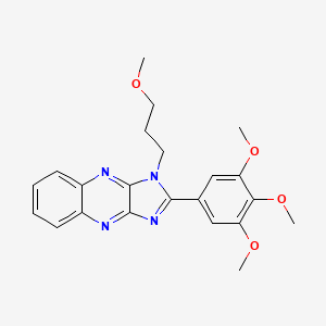 molecular formula C22H24N4O4 B2650847 1-(3-methoxypropyl)-2-(3,4,5-trimethoxyphenyl)-1H-imidazo[4,5-b]quinoxaline CAS No. 846030-07-7