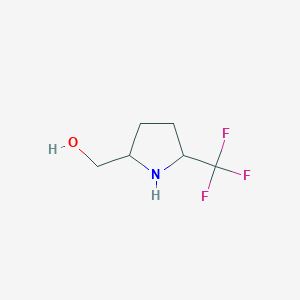 molecular formula C6H10F3NO B2650848 [5-(Trifluoromethyl)pyrrolidin-2-yl]methanol CAS No. 1354951-58-8