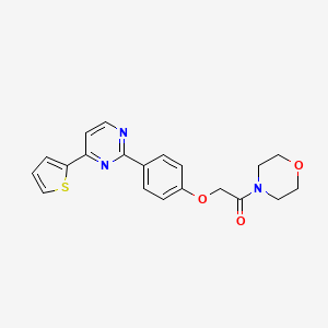 molecular formula C20H19N3O3S B2650853 1-吗啉-2-{4-[4-(2-噻吩基)-2-嘧啶基]苯氧基}-1-乙酮 CAS No. 477888-46-3