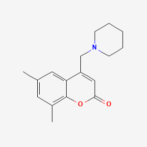 molecular formula C17H21NO2 B2650854 6,8-dimethyl-4-(piperidin-1-ylmethyl)-2H-chromen-2-one CAS No. 485821-98-5