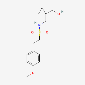 molecular formula C14H21NO4S B2650862 N-((1-(hydroxymethyl)cyclopropyl)methyl)-2-(4-methoxyphenyl)ethanesulfonamide CAS No. 1324565-58-3