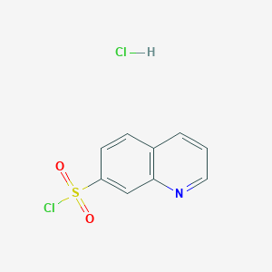 molecular formula C9H7Cl2NO2S B2650868 喹啉-7-磺酰氯;盐酸盐 CAS No. 2375267-39-1
