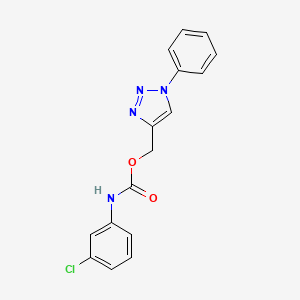 (1-phenyl-1H-1,2,3-triazol-4-yl)methyl N-(3-chlorophenyl)carbamate
