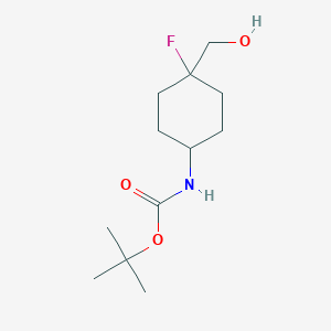 molecular formula C12H22FNO3 B2650879 tert-butyl N-[4-fluoro-4-(hydroxymethyl)cyclohexyl]carbamate CAS No. 2231666-13-8