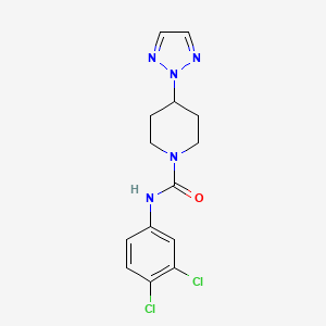 molecular formula C14H15Cl2N5O B2650882 N-(3,4-dichlorophenyl)-4-(2H-1,2,3-triazol-2-yl)piperidine-1-carboxamide CAS No. 2201783-31-3