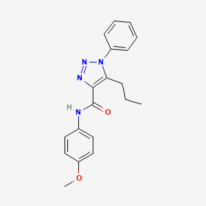 molecular formula C19H20N4O2 B2650883 N-(4-methoxyphenyl)-1-phenyl-5-propyl-1H-1,2,3-triazole-4-carboxamide CAS No. 950242-17-8