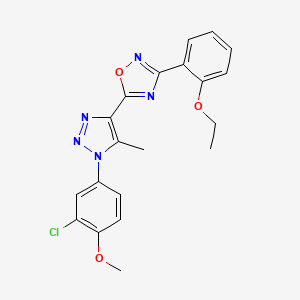 molecular formula C20H18ClN5O3 B2650890 5-(1-(3-氯-4-甲氧基苯基)-5-甲基-1H-1,2,3-三唑-4-基)-3-(2-乙氧基苯基)-1,2,4-恶二唑 CAS No. 1251593-99-3