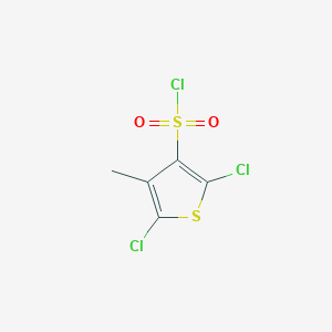 molecular formula C5H3Cl3O2S2 B2650908 2,5-二氯-4-甲硫代苯硫酰氯 CAS No. 145980-83-2