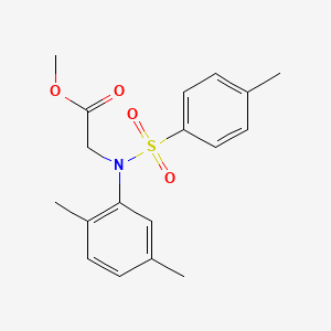 molecular formula C18H21NO4S B2650913 Methyl N-(2,5-dimethylphenyl)-N-[(4-methylphenyl)sulfonyl]glycinate CAS No. 333454-38-9