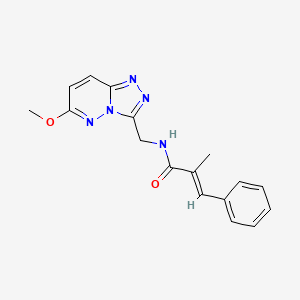 molecular formula C17H17N5O2 B2650915 (E)-N-((6-methoxy-[1,2,4]triazolo[4,3-b]pyridazin-3-yl)methyl)-2-methyl-3-phenylacrylamide CAS No. 2035008-37-6