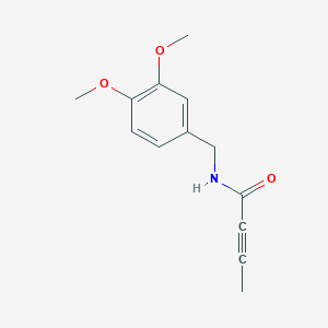 molecular formula C13H15NO3 B2650924 N-[(3,4-二甲氧基苯基)甲基]丁-2-炔酰胺 CAS No. 2097893-58-6