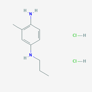 molecular formula C10H18Cl2N2 B2650928 2-甲基-4-N-丙基苯-1,4-二胺；二盐酸盐 CAS No. 2490407-02-6