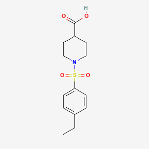 molecular formula C14H19NO4S B2650932 1-[(4-Ethylphenyl)sulfonyl]piperidine-4-carboxylic acid CAS No. 345990-55-8