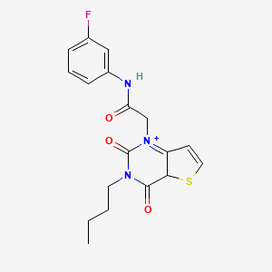 molecular formula C18H18FN3O3S B2650934 2-{3-butyl-2,4-dioxo-1H,2H,3H,4H-thieno[3,2-d]pyrimidin-1-yl}-N-(3-fluorophenyl)acetamide CAS No. 1252859-41-8