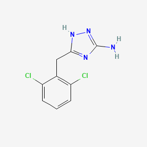 molecular formula C9H8Cl2N4 B2650940 5-[(2,6-二氯苯基)甲基]-1H-1,2,4-三唑-3-胺 CAS No. 502686-14-8
