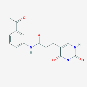 molecular formula C17H19N3O4 B2650942 N-(3-乙酰苯基)-3-(3,6-二甲基-2,4-二氧代-1,2,3,4-四氢嘧啶-5-基)丙酰胺 CAS No. 1105226-27-4