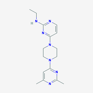 molecular formula C16H23N7 B2650956 4-[4-(2,6-Dimethylpyrimidin-4-yl)piperazin-1-yl]-N-ethylpyrimidin-2-amine CAS No. 2415501-81-2