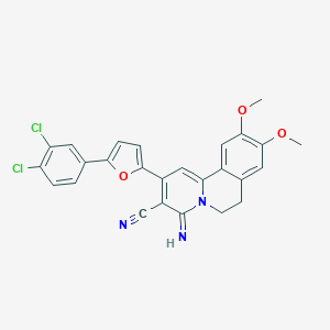 molecular formula C26H19Cl2N3O3 B265096 2-[5-(3,4-dichlorophenyl)-2-furyl]-4-imino-9,10-dimethoxy-6,7-dihydro-4H-pyrido[2,1-a]isoquinoline-3-carbonitrile 