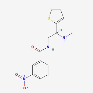 molecular formula C15H17N3O3S B2650961 N-[2-(dimethylamino)-2-thiophen-2-ylethyl]-3-nitrobenzamide CAS No. 850593-29-2