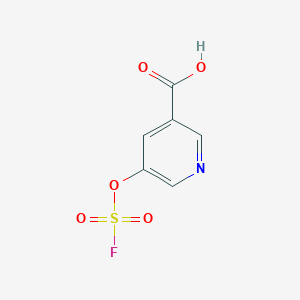 molecular formula C6H4FNO5S B2650971 5-Fluorosulfonyloxypyridine-3-carboxylic acid CAS No. 2408958-14-3
