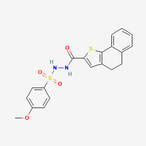 molecular formula C20H18N2O4S2 B2650977 N'-(4,5-二氢萘并[1,2-b]噻吩-2-基羰基)-4-甲氧基苯磺酰肼 CAS No. 478033-48-6