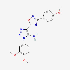 molecular formula C19H18N6O4 B2650992 1-(3,4-dimethoxyphenyl)-4-[3-(4-methoxyphenyl)-1,2,4-oxadiazol-5-yl]-1H-1,2,3-triazol-5-amine CAS No. 892746-98-4