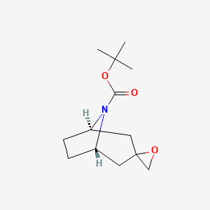molecular formula C13H21NO3 B2650994 tert-butyl (1S,3R,5R)-8-azaspiro[bicyclo[3.2.1]octane-3,2'-oxirane]-8-carboxylate CAS No. 1821401-91-5