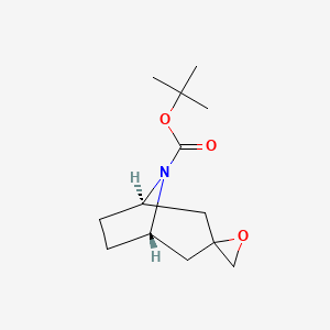 molecular formula C13H21NO3 B2650994 叔丁基(1S,3R,5R)-8-氮杂螺[双环[3.2.1]辛烷-3,2'-氧杂环丙烷]-8-羧酸酯 CAS No. 1821401-91-5