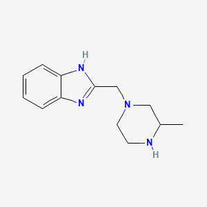 molecular formula C13H18N4 B2650995 2-((3-甲基哌嗪-1-基)甲基)-1H-苯并[d]咪唑 CAS No. 1087608-37-4