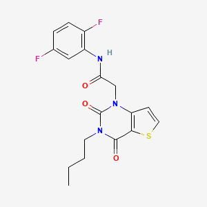 molecular formula C18H17F2N3O3S B2651004 2-(3-butyl-2,4-dioxo-3,4-dihydrothieno[3,2-d]pyrimidin-1(2H)-yl)-N-(2,5-difluorophenyl)acetamide CAS No. 1252916-04-3