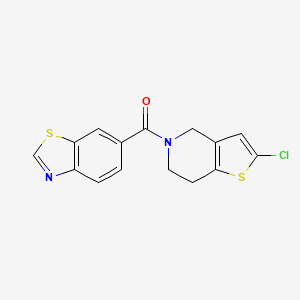molecular formula C15H11ClN2OS2 B2651009 苯并[d]噻唑-6-基(2-氯-6,7-二氢噻吩并[3,2-c]吡啶-5(4H)-基)甲酮 CAS No. 2034421-67-3