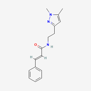 molecular formula C16H19N3O B2651011 N-(2-(1,5-dimethyl-1H-pyrazol-3-yl)ethyl)cinnamamide CAS No. 2035001-57-9
