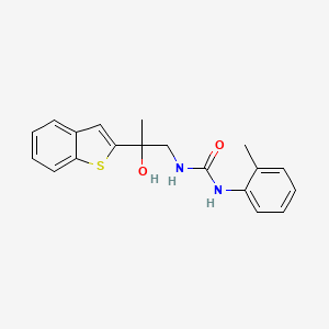 molecular formula C19H20N2O2S B2651014 1-(2-(Benzo[b]thiophen-2-yl)-2-hydroxypropyl)-3-(o-tolyl)urea CAS No. 2034605-10-0