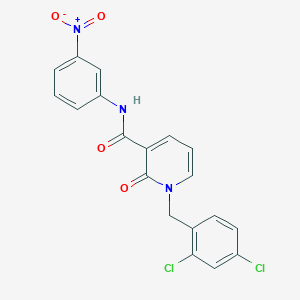 molecular formula C19H13Cl2N3O4 B2651017 1-(2,4-二氯苄基)-N-(3-硝基苯基)-2-氧代-1,2-二氢吡啶-3-甲酰胺 CAS No. 941910-65-2