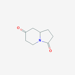 molecular formula C8H11NO2 B2651026 Hexahydroindolizine-3,7-dione CAS No. 58805-02-0
