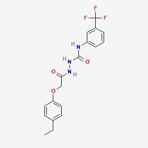 molecular formula C18H18F3N3O3 B2651041 1-(2-(4-乙基苯氧基)乙酰基)-4-(3-三氟甲基苯基)半脲 CAS No. 905371-43-9