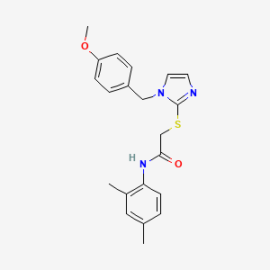 molecular formula C21H23N3O2S B2651047 N-(2,4-dimethylphenyl)-2-[1-[(4-methoxyphenyl)methyl]imidazol-2-yl]sulfanylacetamide CAS No. 869346-63-4