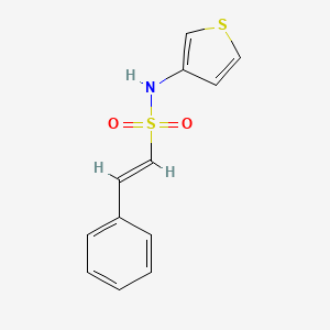 molecular formula C12H11NO2S2 B2651060 (E)-2-苯基-N-噻吩-3-基乙烯磺酰胺 CAS No. 1436373-46-4