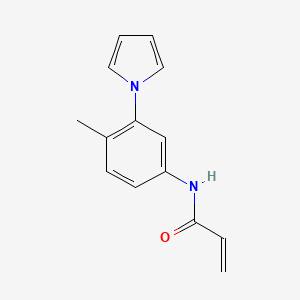 molecular formula C14H14N2O B2651072 N-[4-methyl-3-(1H-pyrrol-1-yl)phenyl]prop-2-enamide CAS No. 2396580-23-5