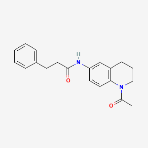 molecular formula C20H22N2O2 B2651076 N-(1-乙酰基-3,4-二氢-2H-喹啉-6-基)-3-苯基丙酰胺 CAS No. 941960-10-7