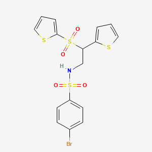 molecular formula C16H14BrNO4S4 B2651080 4-溴-N-[2-(2-噻吩基)-2-(2-噻吩基磺酰基)乙基]苯磺酰胺 CAS No. 896348-56-4