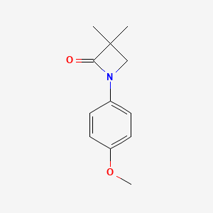 molecular formula C12H15NO2 B2651085 1-(4-Methoxyphenyl)-3,3-dimethylazetidin-2-one CAS No. 27983-74-0