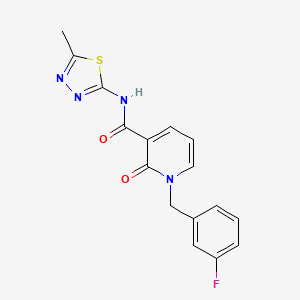 molecular formula C16H13FN4O2S B2651087 1-(3-fluorobenzyl)-N-(5-methyl-1,3,4-thiadiazol-2-yl)-2-oxo-1,2-dihydropyridine-3-carboxamide CAS No. 946353-97-5