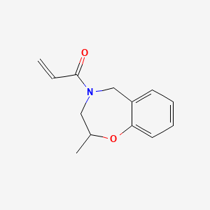 molecular formula C13H15NO2 B2651096 1-(2-Methyl-3,5-dihydro-2H-1,4-benzoxazepin-4-yl)prop-2-en-1-one CAS No. 2176573-55-8