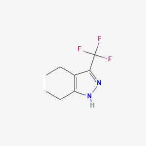 molecular formula C8H9F3N2 B2651101 3-(trifluoromethyl)-4,5,6,7-tetrahydro-1H-indazole CAS No. 35179-55-6; 890005-22-8