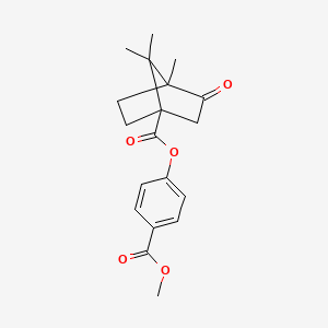 molecular formula C19H22O5 B2651102 (1S,4S)-4-(methoxycarbonyl)phenyl 4,7,7-trimethyl-3-oxobicyclo[2.2.1]heptane-1-carboxylate CAS No. 618402-66-7
