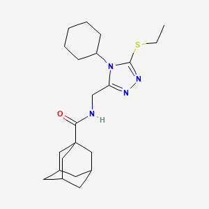 N-{[4-cyclohexyl-5-(ethylsulfanyl)-4H-1,2,4-triazol-3-yl]methyl}adamantane-1-carboxamide