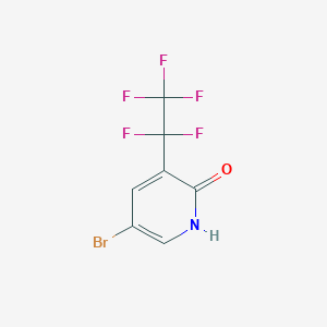 molecular formula C7H3BrF5NO B2651114 5-Bromo-3-(1,1,2,2,2-pentafluoroethyl)-1H-pyridin-2-one CAS No. 2418649-48-4
